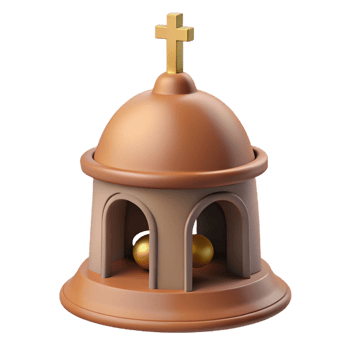 wonderful celebrated Romanesque church bell tower with Transparent Background png