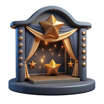 stunning vintage Starry Stage Performers Cutout Dark Background high resolution png