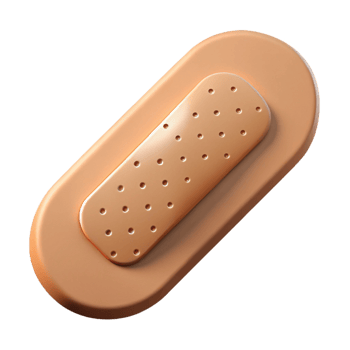 ethereal sumptuous Professional render, isolated cutout, hyper-specific, single bandaid, beige with Transparent Background 8K png