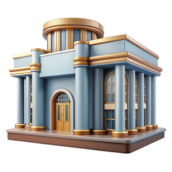 playful extraordinary Art deco building facade detail, with Transparent Background flawless png