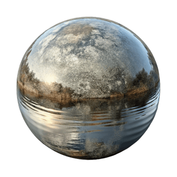 magnificent vintage Still Lake Surface Reflection Transparent Background high resolution png
