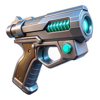 exquisite traditional Futuristic pistol with sleek design and glowing energy chamber with Transparent Background impeccable png