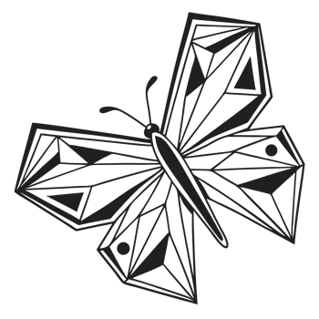 Geometric Butterfly Illustration Art Polygonal Design On transparent Background For Creative Projects png