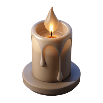 extraordinary minimalist Subtle Candlelight Shadows Cutout Transparent high resolution png