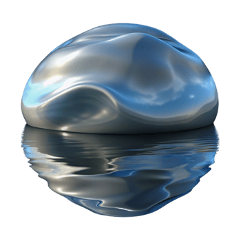 elegant abstract Subtle Distorted Reflection in Calm Water Cutout premium png