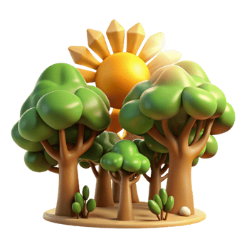 beautiful contemporary Sunlight Filtering Through Trees Isolated Element Warm Tones detailed png