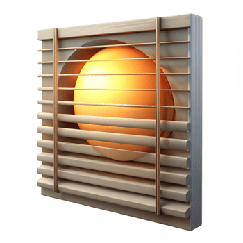 beautiful modern Sunlight Through Window Blinds Isolated premium png