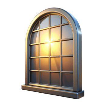elegant traditional Sunlight Through Window Pane Isolated high quality png