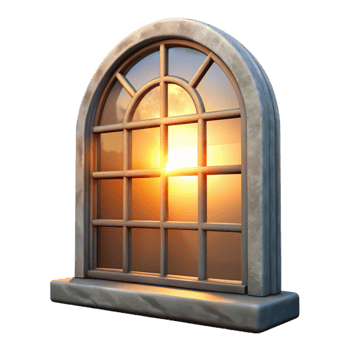serene rustic Sunlight Through Window Pane Isolated authentic png