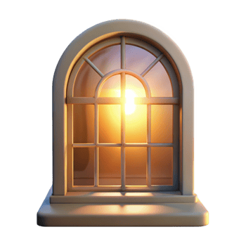 vibrant traditional Sunlight Through Window Cutout Isolated Element premium png