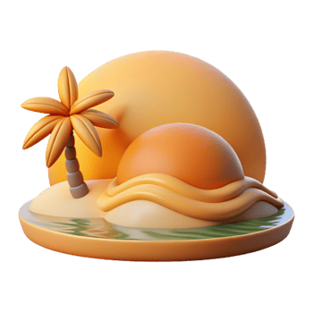 extraordinary vintage Sunrise Beach Isolated Warm Golden Light Cutout detailed png