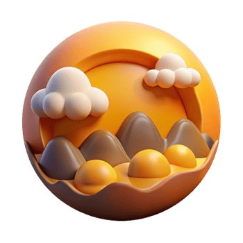 beautiful modern Sunrise Over Calm Lake Isolated Graphic high resolution png