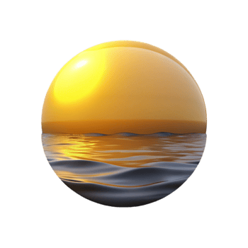 magnificent creative Sunrise Over Ocean Cutout Golden Hues Transparent Background genuine png