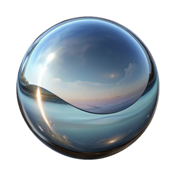 stunning abstract Surreal Reflection in Convex Glass Isolated genuine png