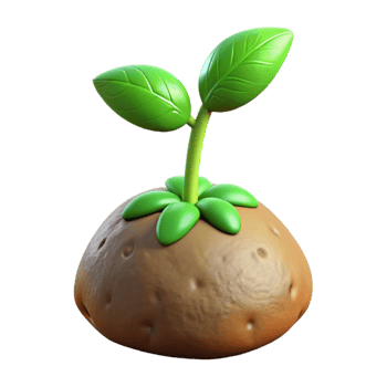 extraordinary minimalist Synthetic Seedling Cutout Green Sprout Transparent Background png