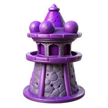 magnificent abstract Terraform Tower in Purple Haze Cutout detailed png