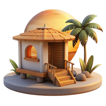 serene classic Terraform Tower Cutout Isolated on Transparent Background original png