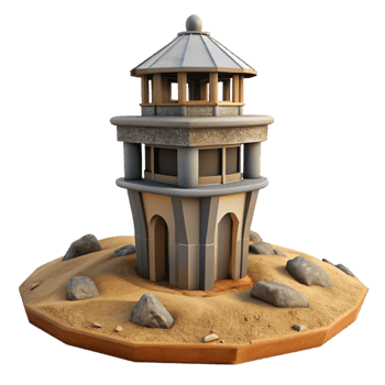 stunning modern Terraform Tower Cutout Isolated on Transparent Background professional png
