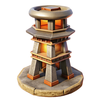 beautiful rustic Terraform Tower Cutout Isolated on Transparent Background exclusive png