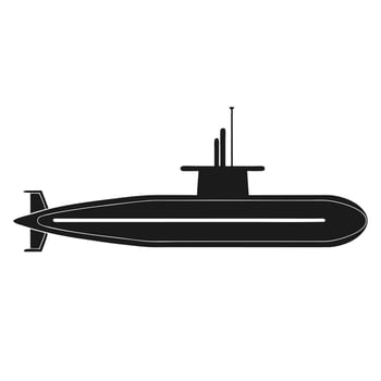 Submarine Icon Minimalist Oceanic Exploration Design vector