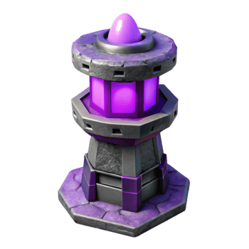 extraordinary creative Terraform Tower with Purple Glow Isolated Cutout original png