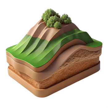 wonderful minimalist Terra Verde Hillside Cutout Dramatic Shadow Detail detailed png