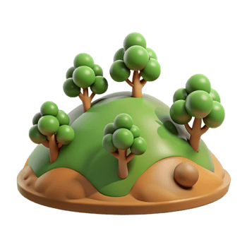 stunning traditional Terra Verde Terrain Cutout with Dramatic Shadows png
