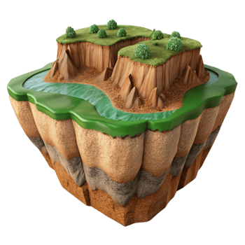 extraordinary classic Terra Verde Terrain Cutout Lush Green Valley Isolated high resolution png