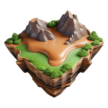 serene traditional Terra Verde Valley Cutout Scenic Vista High Angle View detailed png
