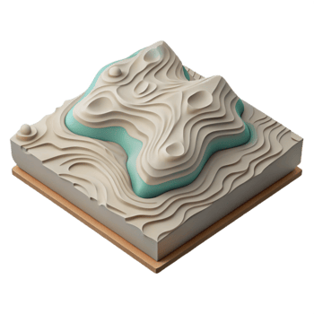 wonderful classic Topographic Map Isometric View Cutout Transparent Background detailed png