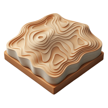 beautiful abstract Topographic Map Layer Transparent Background Customizable premium png
