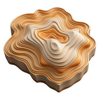 impressive artistic Topographic Map Piece Cutout Unique Shape png
