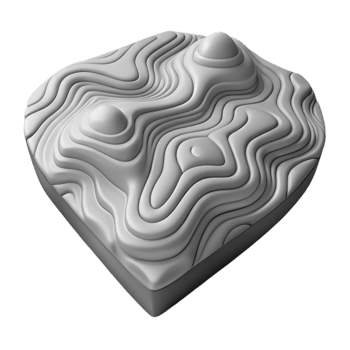 stunning minimalist Topographic Map with Grayscale Shading Isolated detailed png