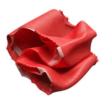 vibrant contemporary Torn Fabric Scrap Transparent Background Red Color original png