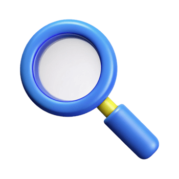 wonderful organic Pictogram of a magnifying glass. Clean lines, minimal design, scalable Design. ultra HD png