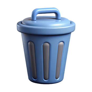 calm dramatic Pictogram of a trash can. Crisp edges, flat color, single-weight stroke Scalable Design. precision png