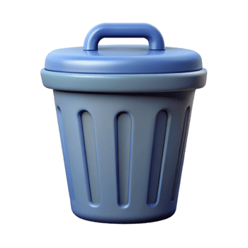 beautiful unforgettable Pictogram of a trash can. Crisp edges, flat color, single-weight stroke Scalable Design. png
