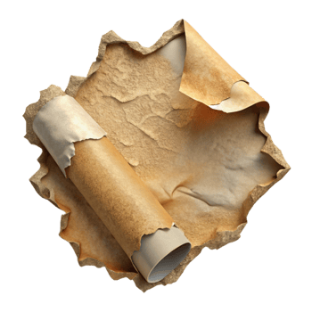 serene rustic Torn Paper Texture Ripped Edges Transparent Background high quality png