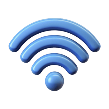 captivating exemplary Pictogram of a wifi signal. Minimal, crisp edges, flat color Scalable Design. png