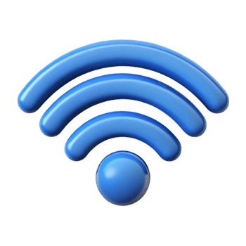 hypnotic inspired Pictogram of a wifi signal. Minimal, crisp edges, flat color Scalable Design. png