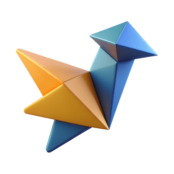 signature bohemian Abstract geometric shape resembling a bird. Flat color, clean lines, scalable Design. sharp png