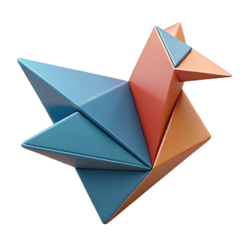 glorious remarkable Abstract geometric shape resembling a bird. Flat color, clean lines, scalable Design. png