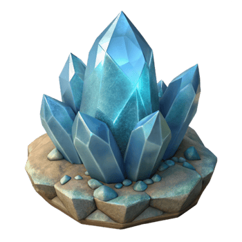 magnificent modern Translucent Crystal Growing From Rock Face Cutout high quality png