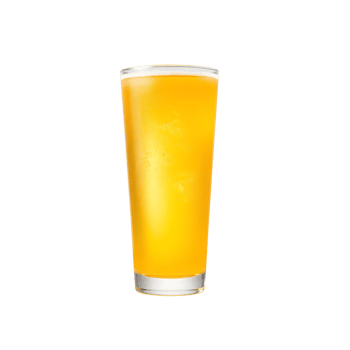 A refreshing tall glass of fresh orange juice with a vibrant yellow orange hue, for a healthy morning drink png