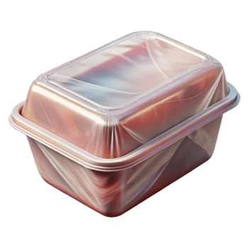 magnificent creative Translucent Plastic Wrap Over Food Container Transparent Background detailed png