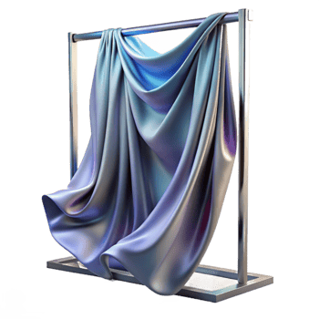 magnificent artistic Translucent Silk Draped Over Metal Frame Isolated png