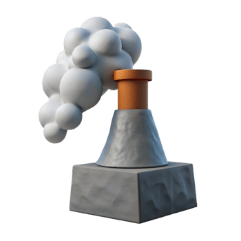 serene minimalist Translucent Smoke Trail Rising From Concrete Chimney Cutout high resolution png