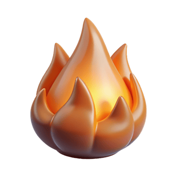 impressive artistic Transparent Background Fire with Flickering Shadow png