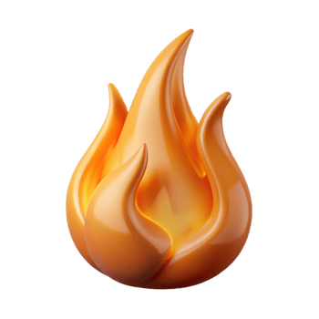 dramatic contemporary Transparent Background Fire with Flickering Shadow premium png