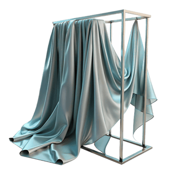 elegant traditional Transparent Fabric Draped Over Metal Frame Isolated high quality png